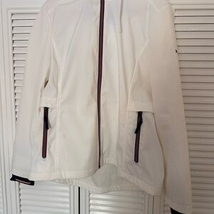 White hooded Tommy Hilfiger Softshell/ Rain Jacket
